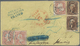 Vereinigte Staaten Von Amerika: 1861, Envelope Bearing Washington 3x 3 C Red And Jefferson 2x 5 C Br - Storia Postale