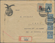 Flugpost Übersee: Czechoslovakia, 1929 (Aug. 30): Registered Business Envelope "Vitrea Prague" Frank - Other & Unclassified