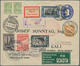 Flugpost Übersee: 1931, Uprated And Commercially Used Postal Stationery Envelope With Mixed Country - Other & Unclassified