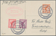 Zeppelinpost Deutschland: 1932. German Zeppelin In Flight Postcard Dropped From The Graf Zeppelin LZ - Luft- Und Zeppelinpost