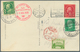 Zeppelinpost Übersee: 1929, World Trip, Round Trip Card (Zeppelin Ppc) With 3country Franking USA/Ge - Zeppeline