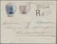 Ägäische Inseln: 1913, General Issue 25c. Blue And 50c. Violet, Attractive Franking On Registered Co - Aegean