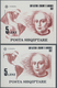 Albanien: 1992 "Columbus" Miniature Sheet 5l. Showing Variety "AMERICA PRINTED DOUBLE, One Inverted" - Albania