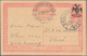 Albanien - Ganzsachen: 1913, 20 Pa Red On Buff Postal Stationery Card With Black Ovp SHQIPENIA And E - Albania