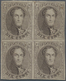 Belgien: 1861 'King Leopold I.' 10c. Brown, Large Medallion, BLOCK OF FOUR From Plate I, Sheet Pos. - Other & Unclassified