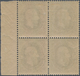 Belgien: 1875 'King Leopold II.' 50c. Pale Grey, Right-hand Marginal Block Of Four, Mint Lightly Hin - Other & Unclassified