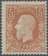 Belgien: 1878 'King Leopold II.' 5fr. Yellow-brown, Mint With Hinge Marks On Large Part Original Gum - Other & Unclassified