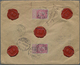 Belgien: 1893 'King Leopold II.' 1fr. Carmine On Green, Two Singles Used On Back Of Insured Cover Fr - Other & Unclassified