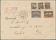 Estland: 1927, Welfare City Views Type-set Letter 5 M + 5 M To 40 M + 40 M On Registered Foreign Let - Estland