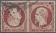 Frankreich: 1853, 1fr. Carmine, Tête-bêche Pair, Fresh Colour And Close To Wide Margins, Repaired, O - Unused Stamps