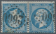 Frankreich: 1862, Napoleon 20c. Blue, Tête-bêche Pair, Fresh Colour, Slightly Flat Perfs/small Tear - Ungebraucht