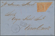 Frankreich: 1870 French Ceres 40c. Orange BISECTED Diagonally, Used In Pair With Complete Stamp On F - Ungebraucht