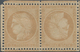 Frankreich: 1871 Ceres 15c. Bistre TÊTE-BÊCHE PAIR, Mint With Hinge Marks On Large Part Original Gum - Ungebraucht