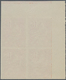 Frankreich: 1900, Mouchon I 15c. Orange IMPERFORATED Block Of Four From Upper Left Corner On Thin Un - Ungebraucht