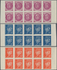 Frankreich: 1941/1942, Definitive Issue Marshall Petain Complete Set Of 22 In IMPERFORATED Blocks Of - Ungebraucht