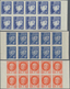 Delcampe - Frankreich: 1941/1942, Definitive Issue Marshall Petain Complete Set Of 22 In IMPERFORATED Blocks Of - Ungebraucht