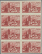 Delcampe - Frankreich: 1945, Reconstruction Of Destroyed Cities Complete Set Of Four In IMPERFORATED Blocks Of - Ungebraucht