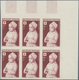 Frankreich: 1951, RED CROSS Set Of Two 'Paintings' In IMPERFORATED Blocks Of Six From Upper Right Co - Ungebraucht