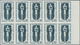 Frankreich: 1962, Resistance Set Of Three In IMPERFORATED Blocks Of Ten From Different Margins, MNH - Ungebraucht