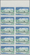 Frankreich: 1969, Atomic Submarine 'Redoutable' 0.70fr. IMPERFORATED Block Of Ten From Upper Margin, - Unused Stamps
