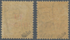 Französische Post In Marokko: 1903, 5 C. On 5 C. Light Blue And 10 C. On 10 C. Black-brown, Postage - Sonstige & Ohne Zuordnung