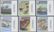 Gibraltar: 2009, Centenary Of Naval Aviation Complete IMPERFORATE Set Of Six (different Biplanes Etc - Gibraltar