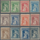 Griechenland: 1917, Definitive Issue 'Iris' Complete Set Of Twelve (incl. 4dr. Pale Brown), Mint Hea - Covers & Documents