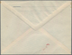 Delcampe - Griechenland - Ganzsachen: 1944, Five Stationery Envelopes With Surcharged/annulled Values, Four Of - Postal Stationery