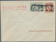 Delcampe - Griechenland - Ganzsachen: 1944, Five Stationery Envelopes With Surcharged/annulled Values, Four Of - Postal Stationery