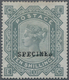 Großbritannien: 1878 QV 10s. Greenish Grey, Wmk Maltese Cross, Overprinted "SPECIMEN" In Type 9, Min - Sonstige & Ohne Zuordnung