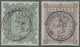 Großbritannien: 1867/1883, 10s. Greenish Grey And £1 Brown-lilac, Wm Large Anchor, Both Fresh Colour - Sonstige & Ohne Zuordnung