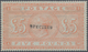 Großbritannien: 1882 QV £5 Orange On White Paper, Wmk Anchor, Overprinted "SPECIMEN" In Type 9, Mint - Sonstige & Ohne Zuordnung