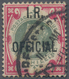 Großbritannien - Dienstmarken: 1901, I.R.OFFICIAL, QV 1s. Green/carmine, Well Perforated, Fine Used - Officials