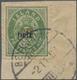 Island: 1897 3a. Green, Perf 12¾, Surcharge "3" In Red And Large "prir" In Black, Used On Second Day - Other & Unclassified