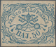 Italien - Altitalienische Staaten: Kirchenstaat: 1852, 50 Baj Blue Unused Without Gum And On Three S - Kirchenstaaten