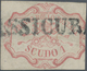 Italien - Altitalienische Staaten: Kirchenstaat: 1852, 1 Sc Rose-carmine Cancelled With One-liner "A - Papal States
