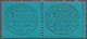 Italien - Altitalienische Staaten: Kirchenstaat: 1868, 5 C Greenish-blue Horizontal Pair From Sheet - Kirchenstaaten