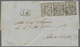 Italien - Altitalienische Staaten: Parma: 1852, 10 C Black On White Horizontal Stripe Of Three, Canc - Parma