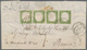 Italien - Altitalienische Staaten: Sardinien: 1861, 5 C Olive Green Horizontal Strip Of 4 Cancelled - Sardinia