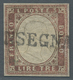 Italien - Altitalienische Staaten: Sardinien: 1861, 3 Lire Rame Scuro, 3 Lire Dar Copper Brown, Smal - Sardinien