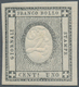 Italien - Altitalienische Staaten: Sardinien: 1861, 1 C Grey With Embossing Error "2" Instead Of 1, - Sardinia
