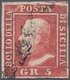 Italien - Altitalienische Staaten: Sizilien: 1859, 5 Gr Rose-carmine With Retouched "5" Tied By Hors - Sizilien