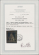 Italien - Altitalienische Staaten: Toscana: 1851, 1 Qu Black On Grey Paper Mint With Original Gum, T - Tuscany