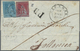 Italien - Altitalienische Staaten: Toscana: 1851, 1 Cr Carmine-red And 2 Cr Blue Mixed Franking Tied - Tuscany