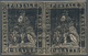 Italien - Altitalienische Staaten: Toscana: 1857, 1 Qu Black Horizontal Pair Cancelled With Full Mar - Tuscany
