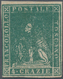 Italien - Altitalienische Staaten: Toscana: 1857, 4 Cr Green Unused Without Gum, On Three Sides Full - Tuscany