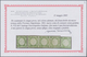 Italien: 1861, 1/2 Tor Green 5 Trial Prints (strip Of Three And 2 Single) Without Embossing And With - Marcophilia