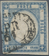 Italien: 1861, 50 Gr Slate-grey Tied By Oval Cancel "UFFICIO POSTALE DEL PORTO DI NAPOLI", The Stamp - Marcophilia