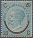 Italien: 1865, 20 C On 15 C Blue In Type I Mint With A Hinge, The Stamp Is Well Perforated And Centr - Marcophilia