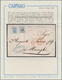Italien: 1870, 20 C Light Blue Two Copies Cancelled With "2240" Marseille On Complete Folded Letter - Marcophilia